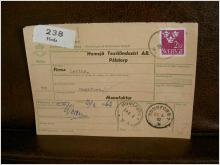 Paketavi med stämplade frimärken - 1962 - Floda till Munkfors