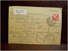 Frimärken på adresskort - stämplat 1962 - Uppsala 1 - Munkfors