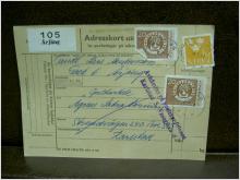 Paketavi med stämplade frimärken - 1961 - Årjäng till Karlstad