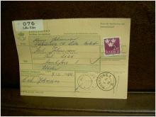 Paketavi med stämplade frimärken - 1964 - Lilla Edet till Munkfors