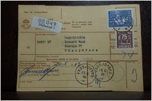 Frimärken  på adresskort - stämplat 1963 - Halmstad 1 - Vägsjöfors