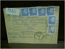 Paketavi med 6 st stämplade frimärken - 1962 - Linköping 7 till Skåre