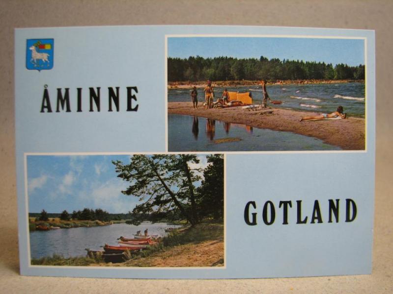 Vykort Gotland -  Åminne Fritidsby Gothem 