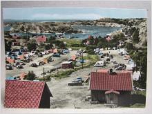 Äldre vykort -Gamla bilar Tält vid Seläter Camping i Strömstad 