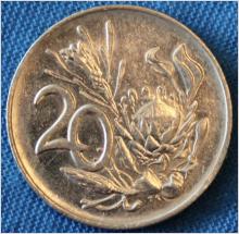Sydafrika 20 cent 1990