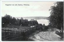  Vykort. Myggnäset och sjön Barken,  Wiksberg. Dalarna.