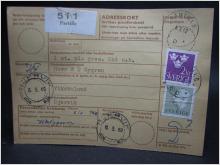 Adresskort med stämplade frimärken - 1962 - Partille till Öjervik