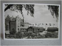 Gammalt skrivet vykort - Bilar Gyllene Uttern - Gränna 1949