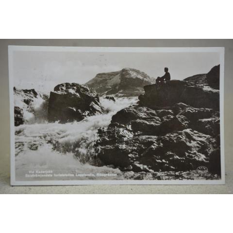 Vid Kaderjokk Riksgränsen 1944 Lappland skrivet Gammalt vykort