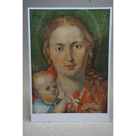 Madonnan med barnet Albrecht Dürer Oskrivet äldre vykort av konst