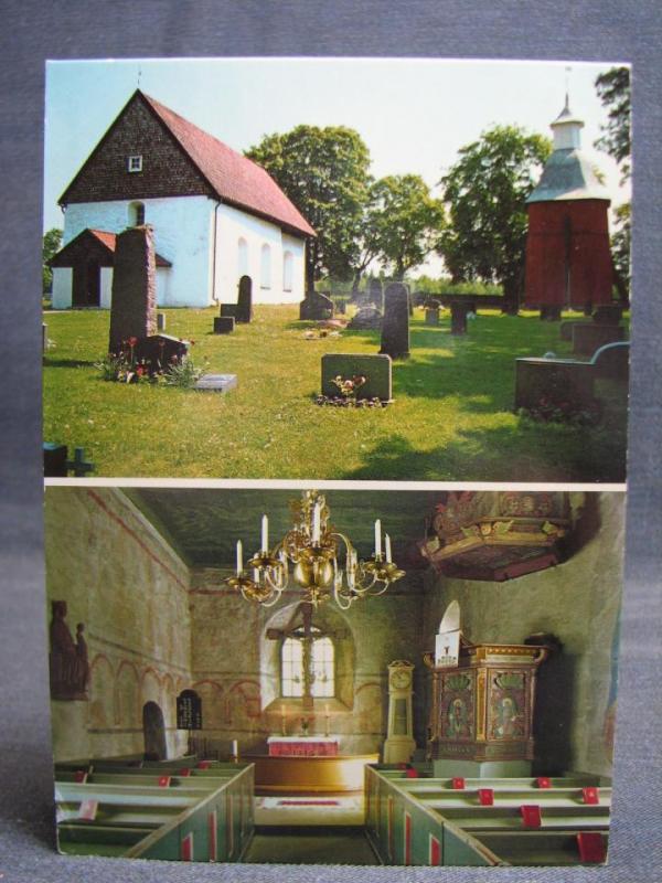 Vykort Dörarps kyrka 1977