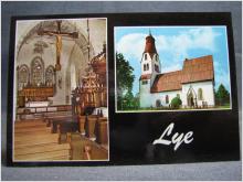 Vykort oskrivet Lye kyrka Gotland