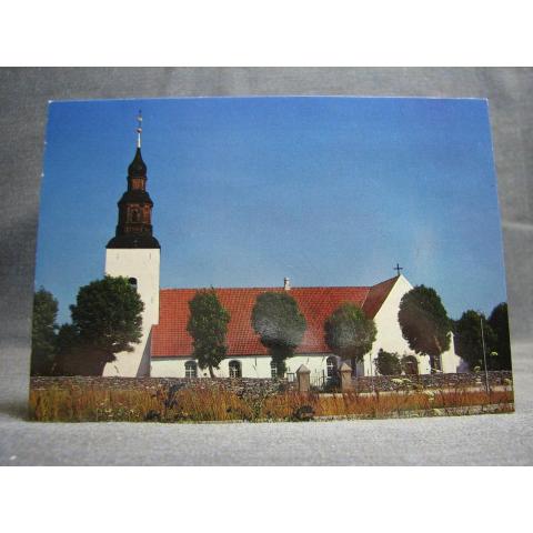 Vykort oskrivet Fårö kyrka Gotland