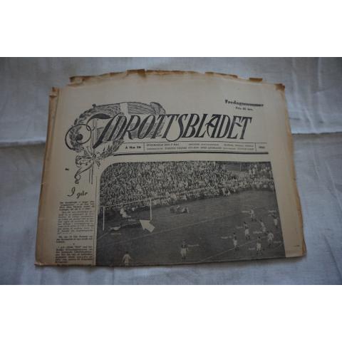 Idrottsbladet  1952 nr  56  - Sporthändelser under 1950-tal - Bl.a om Segra eller dö blir vår matchparoll   .......