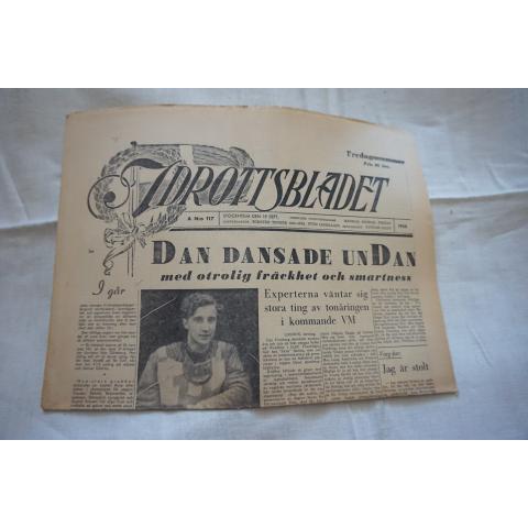 Idrottsbladet  1952 nr  117  - Sporthändelser under 1950-tal - Bl.a om Dan Dansade unDAN .....