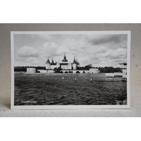 Kalmar slottet 1948   - Gammalt oskrivet vykort anteckning på baksidan - Pressbyrån