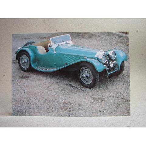Jaguar SS 100 1937 England Oskrivet äldre fint vykort