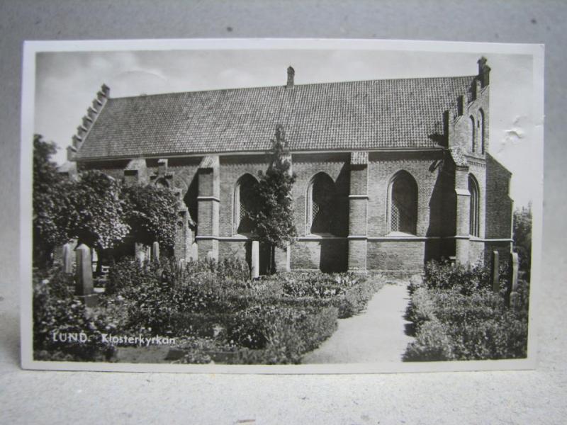 Vykort - Klosterkyrkan Lund 1955