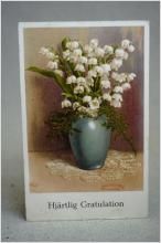 Gammalt Blomsterkort vykortet stämplat 1940