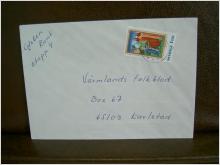 Paketavi med stämplade frimärken - 1977 - Ambjörby till Karlstad