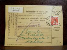 Frimärken på adresskort - stämplat 1961 - Malmö 1 - Karlstad