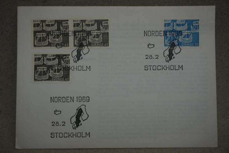 4 stycken Frimärken Stockholm Norden 28 2 1969