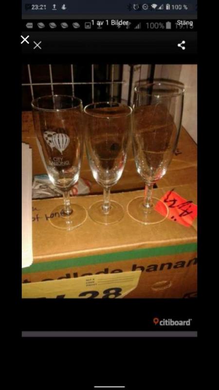 3 champagne glas