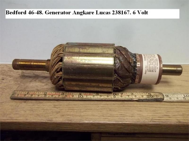 Bedford 46-48. Generator Angkare Lucas 238167. 6 Volt