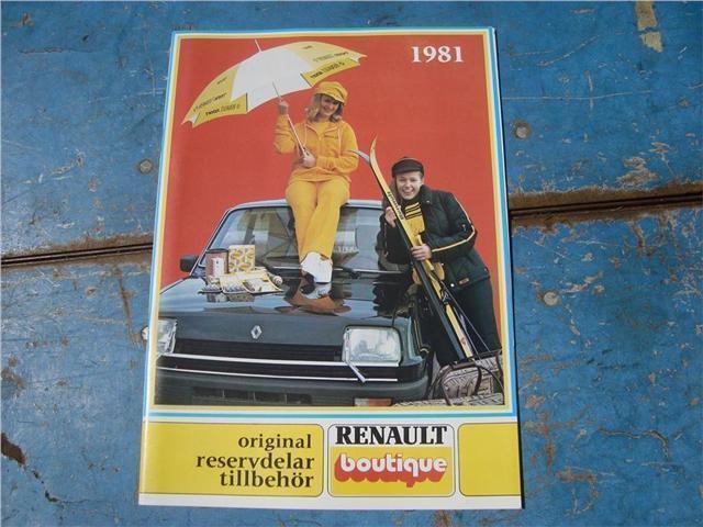 Reservdel+Tillbehörskatalog Renault 1981.( Ny, 36 sidor )