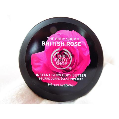 The Body Shop British Rose Instant Glow Body Butter 50 ml Resestorlek