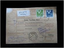 Adresskort med stämplade frimärken - 1964 - Falköping till Karlstad