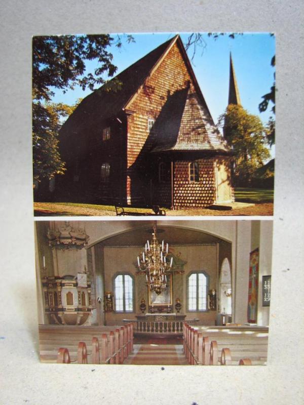 Vykort - Pelarne kyrka - Kalmar Län / Fin stämpel med Pipi Långstrump - 1991