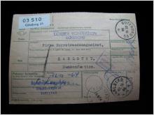 Adresskort med stämplade frimärken - 1964 - Göteborg till Karlstad