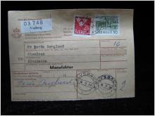 Adresskort med stämplade frimärken - 1964 - Varberg till Älvsbacka