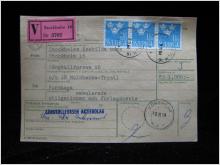 Adresskort med stämplade frimärken - 1964 - Stockholm till Forshaga