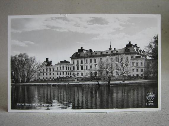 Äldre vykort- Vy Drottningholm - Stockholm 1954 - Pressbyrån
