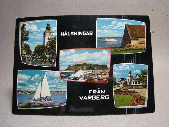 Äldre vykort flerbild - Varberg 1969