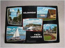 Äldre vykort flerbild - Varberg 1969