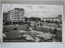 Folkliv i Tessinparken vid Blanchegatan - Stockholm 1948