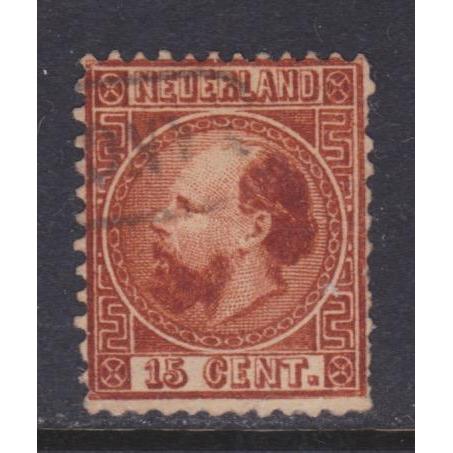 Holland, 15 cent 1870-talet stämplat