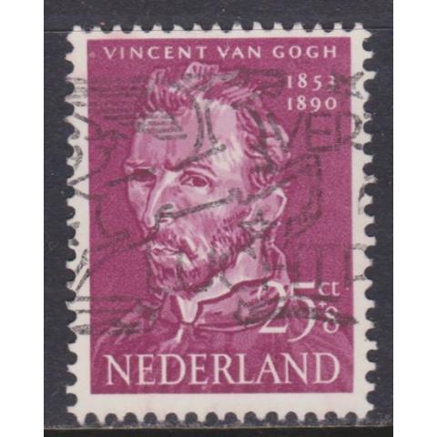 Holland M 640 25 c+8 c van Gogh stämplad, katalog 15€