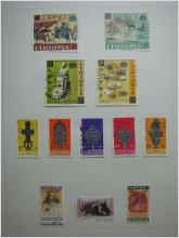 Ethiopia - 1 blad med 14 gamla frimärken 1970-talet