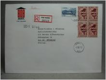 Äldre brev med frimärken - stämplat Halden 1982