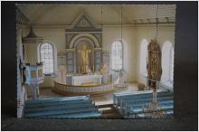 Skallmeja kyrka  - Skara Stift // äldre vykort