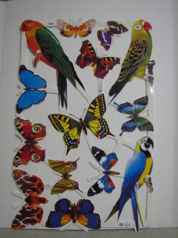 14 Bokmärken - Fåglar och fjärilar