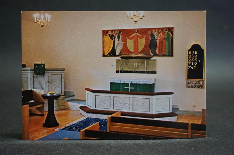 Alby kyrka - äldre vykort  - Härnösands Stift