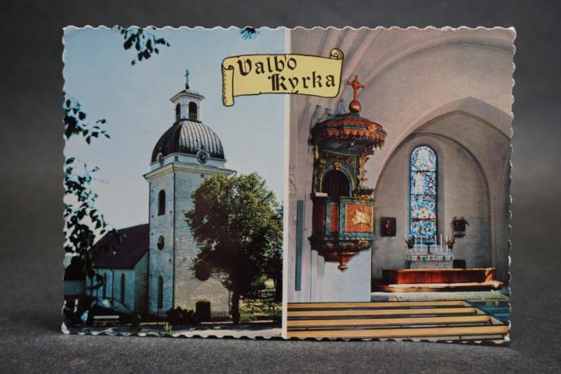 Valbo kyrka - Uppsala Stift //  2 äldre vykort