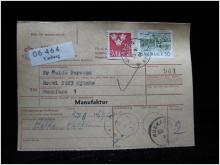 Adresskort med stämplade frimärken - 1964 - Varberg till Munkfors