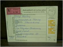 Paketavi med stämplade frimärken - 1961 - Köping 2 till Karlstad