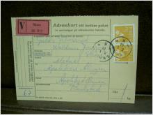Paketavi med stämplade frimärken - 1961 - Skara till Karlstad